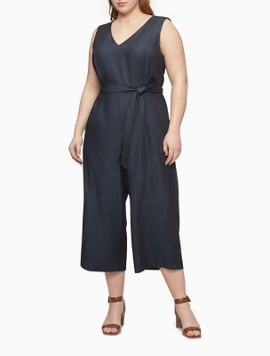 calvin klein denim jumpsuit