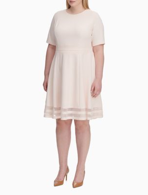 calvin klein boat neck sheath dress