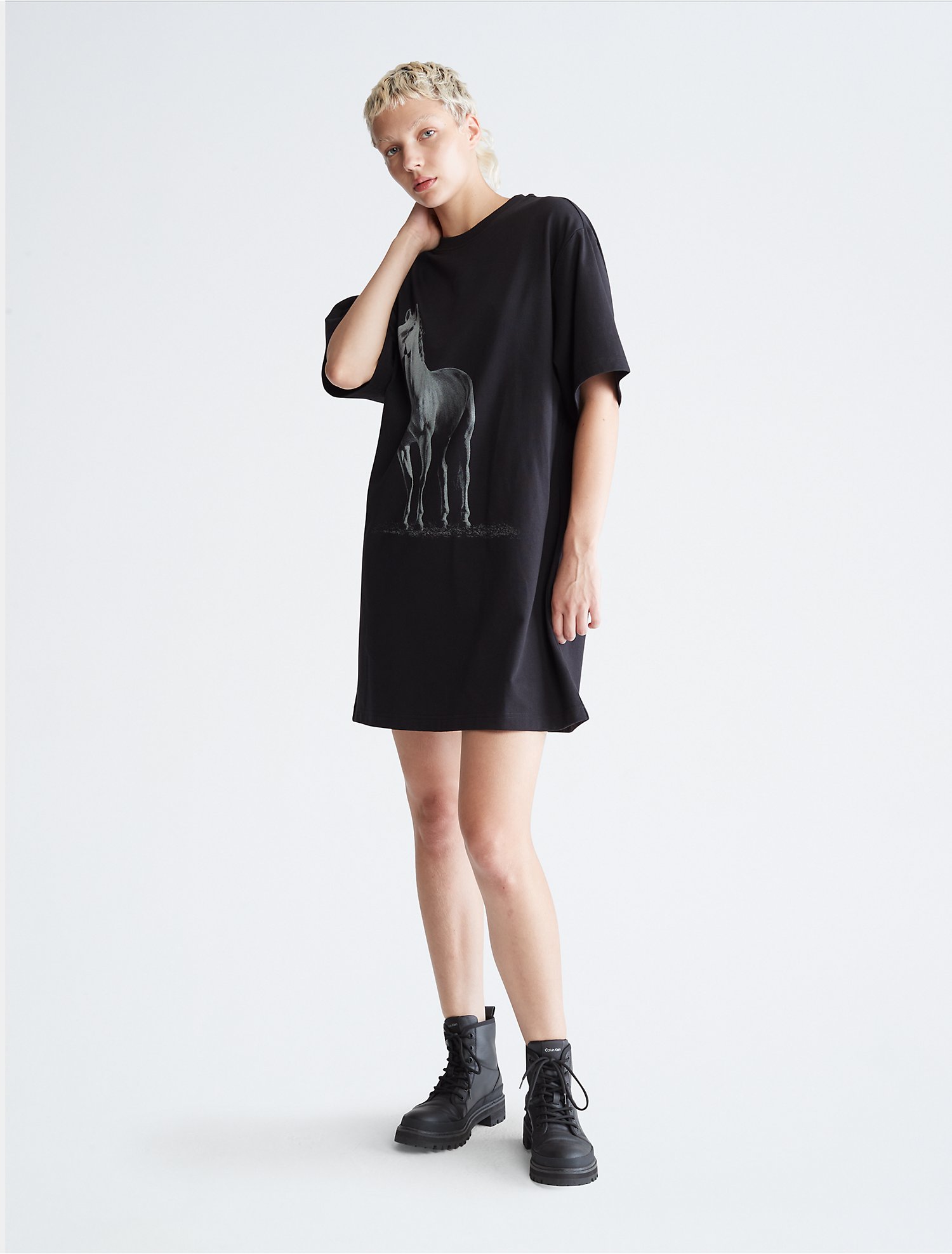 Standards Dark Horse Graphic T-Shirt Dress | Calvin Klein® USA