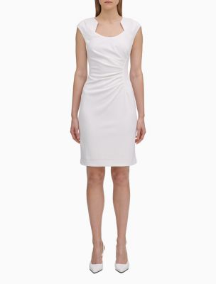 calvin klein horseshoe neck sheath dress