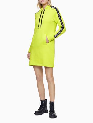 calvin klein performance logo hoodie dress