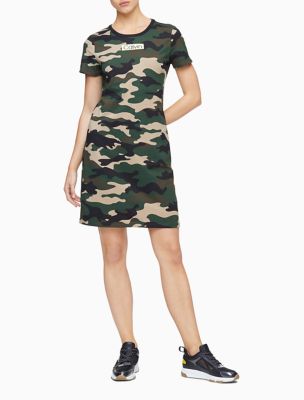 camouflage t shirt dress