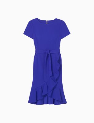 calvin klein ruffle hem dress