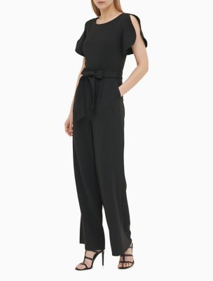 calvin klein split sleeve jumpsuit