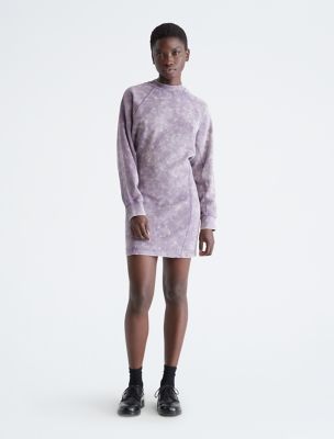 Color Overdye Mock Neck Sweatshirt Dress | Calvin Klein® USA