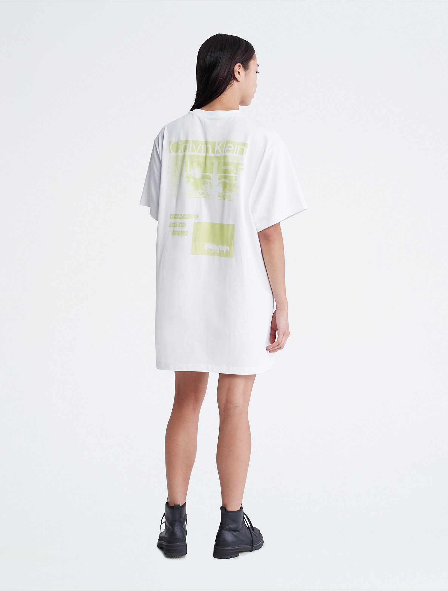 Standards Flyer Graphic T-Shirt Dress | Calvin Klein® USA