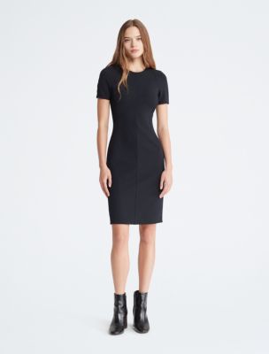 Black Dress STRAPS LOGO ELASTIC DRESS Calvin Klein, Dresses black