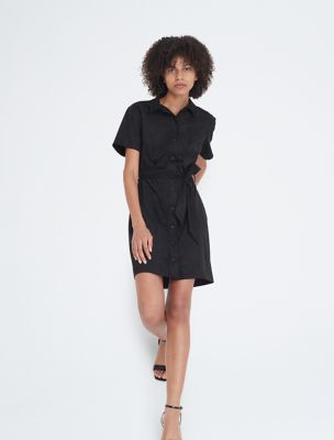 Faux Suede Belted Shirt Dress | Calvin Klein® USA | Gürtel