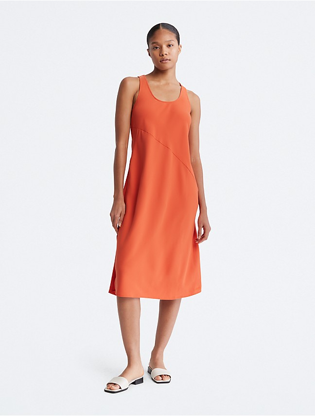 Slub Mini Ribbed Strappy Dress USA Calvin | Klein®