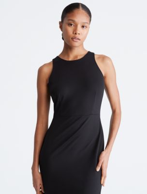 Calvin klein black sleeveless sheath clearance dress