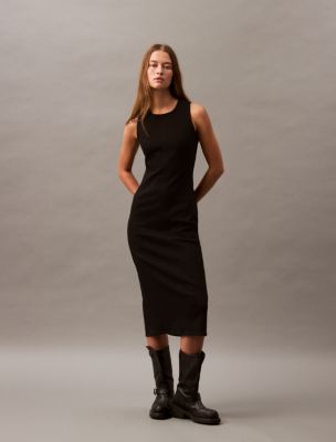 Thumbnail of Sculpt Midi Denim Dress, Echo Black