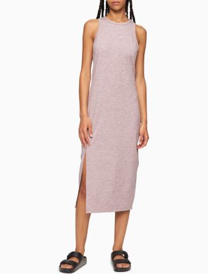 Performance Side Slit Tank Dress, Stardust