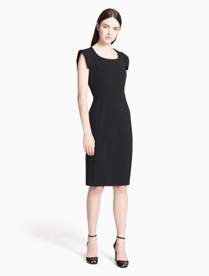 calvin klein puff sleeve dress