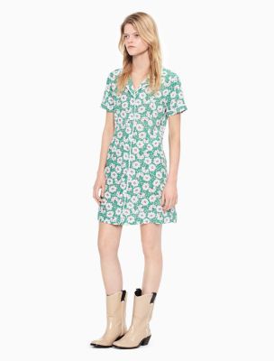 calvin klein floral dress macys