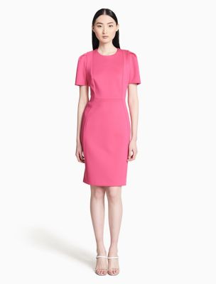 calvin klein short sleeve sheath dress