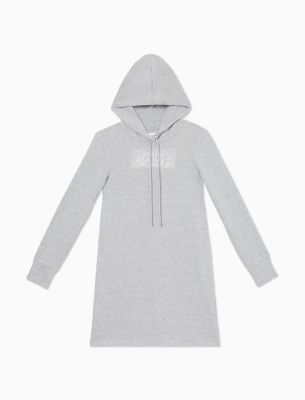 calvin klein performance logo hoodie dress