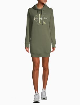 calvin klein logo sweatshirt dress