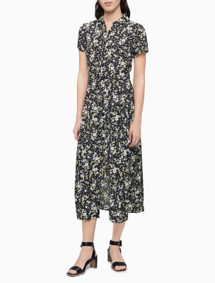 calvin klein button up dress