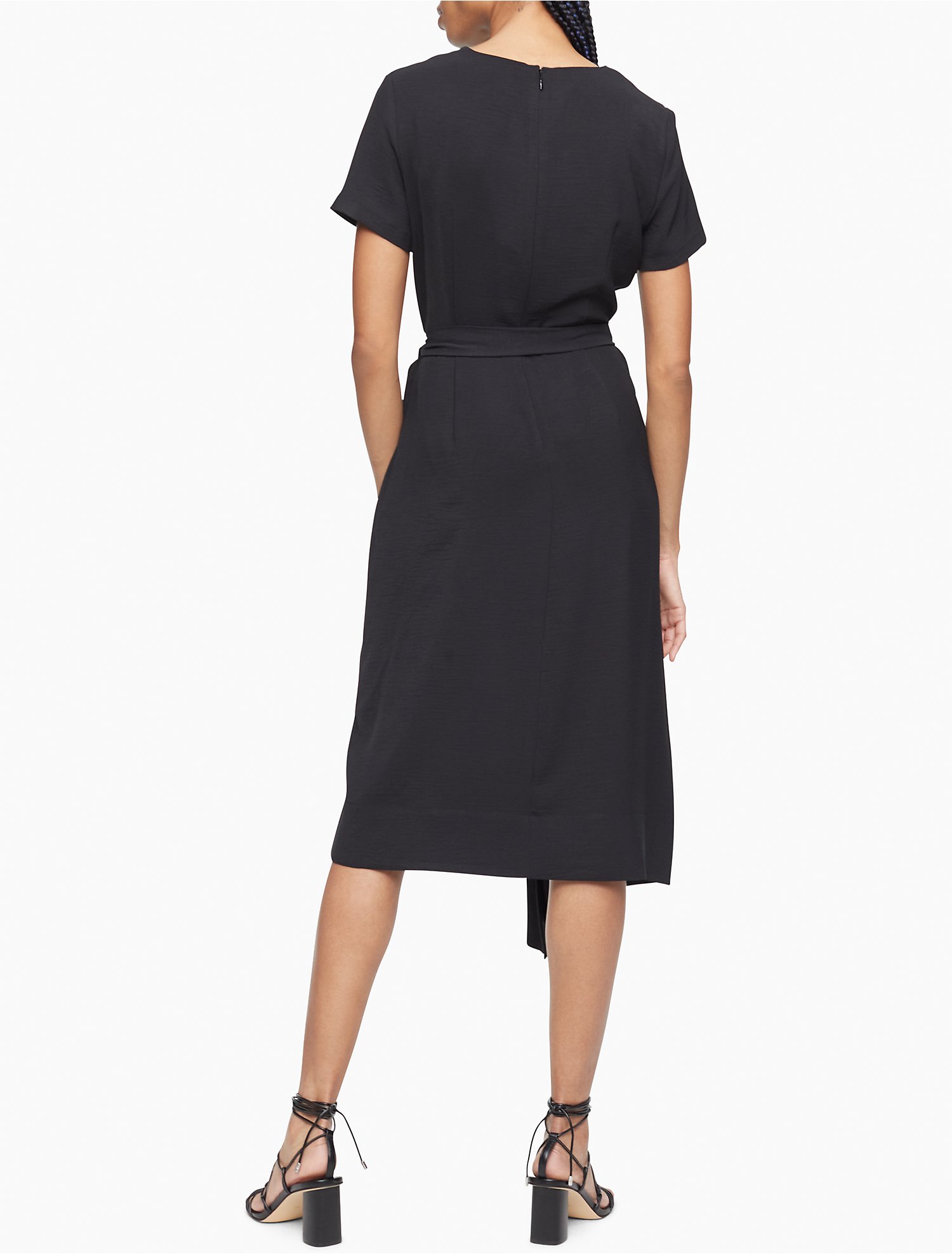 Asymmetric Midi Wrap Dress | Calvin Klein® USA