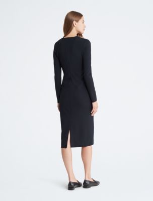 Stretch Crepe Midi Dress | Calvin Klein