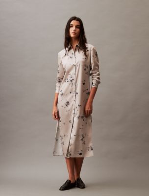 Printed Blossom Shirt Dress