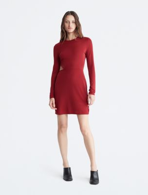 Shop Calvin Klein Short Casual Style Long Sleeves Plain Logo Dresses by  MBup