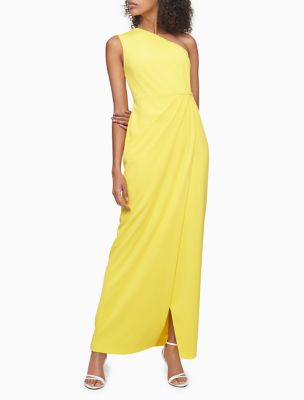 calvin klein yellow dresses