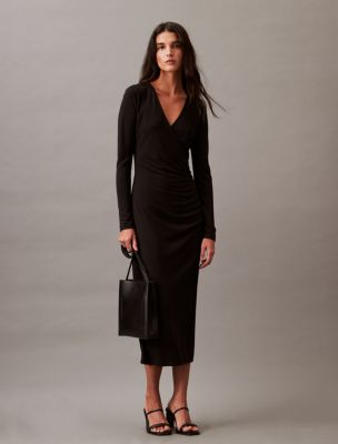 Refined Jersey Wrap Dress Calvin Klein USA