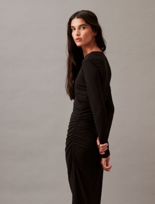Calvin Klein Women's Tulip Sleeve A-line Midi Dress, Black, 2 : :  Clothing, Shoes & Accessories
