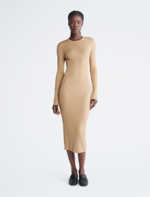 Calvin Klein Womens Lace-Trim Suede Sheath Dress 14, Beige/Black
