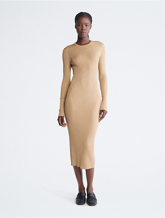 Klein® Skirt | USA Ribbed Calvin Wool Maxi