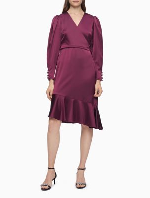 calvin klein maroon dress