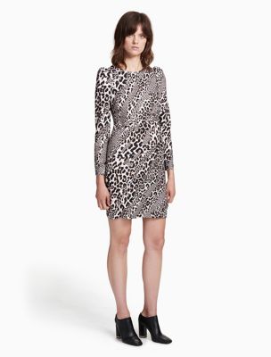 calvin klein leopard print dress