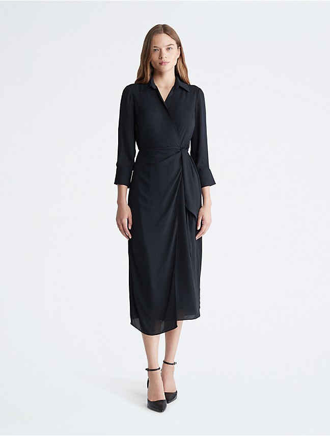 Wrap Printed Maxi Dress | USA Calvin Klein®