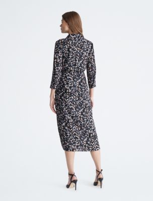 | USA Calvin Maxi Printed Klein® Dress Wrap