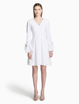 calvin klein flare sleeve dress