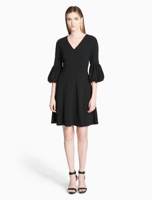 calvin klein short sleeve a line dress