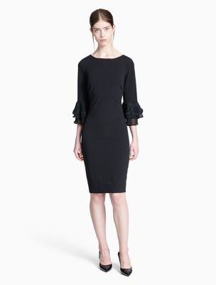 calvin klein dress bell sleeves