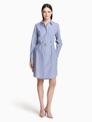 cotton shirt dress with sleeves