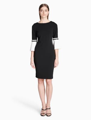 calvin klein dress bell sleeves