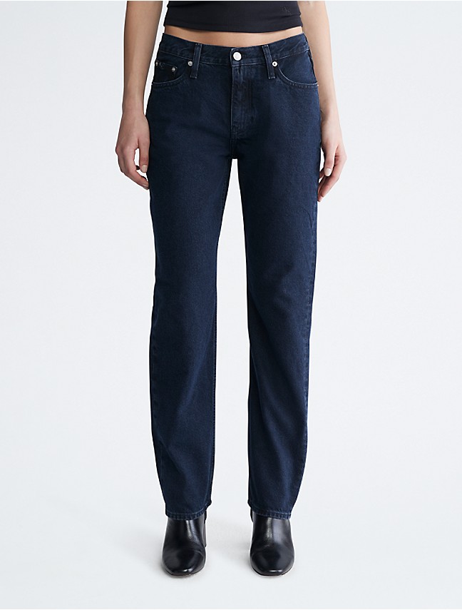 High Rise Straight Leg Distressed USA Jeans Calvin | Klein®