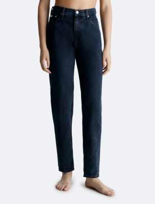 Straight Fit High Rise Ankle Jeans