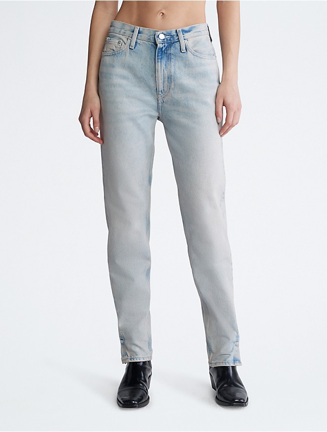 | Klein® Calvin Waist Mom Jeans High Fit USA