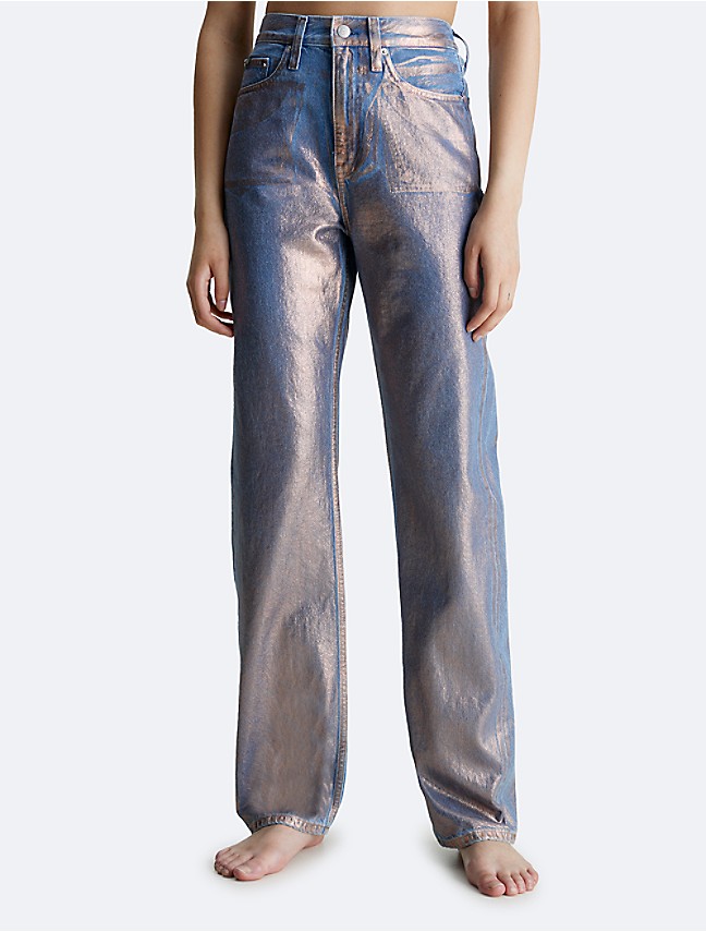 Straight Fit High Rise Ankle Jeans