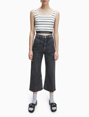 super high waisted crop jeans