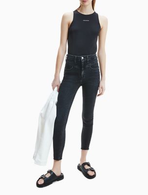 calvin klein high rise super skinny jeans