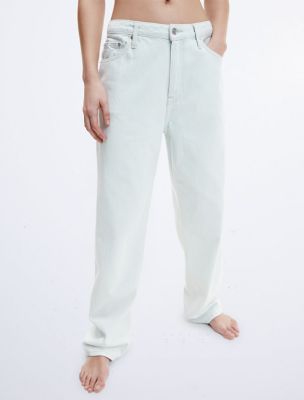 90's Bleached Straight Jeans, Bleached Blue