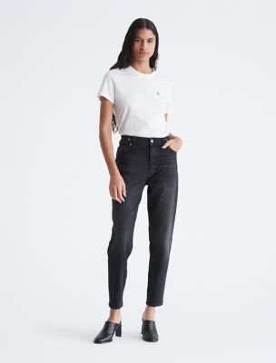 Calvin Klein High Rise Mom Jeans White