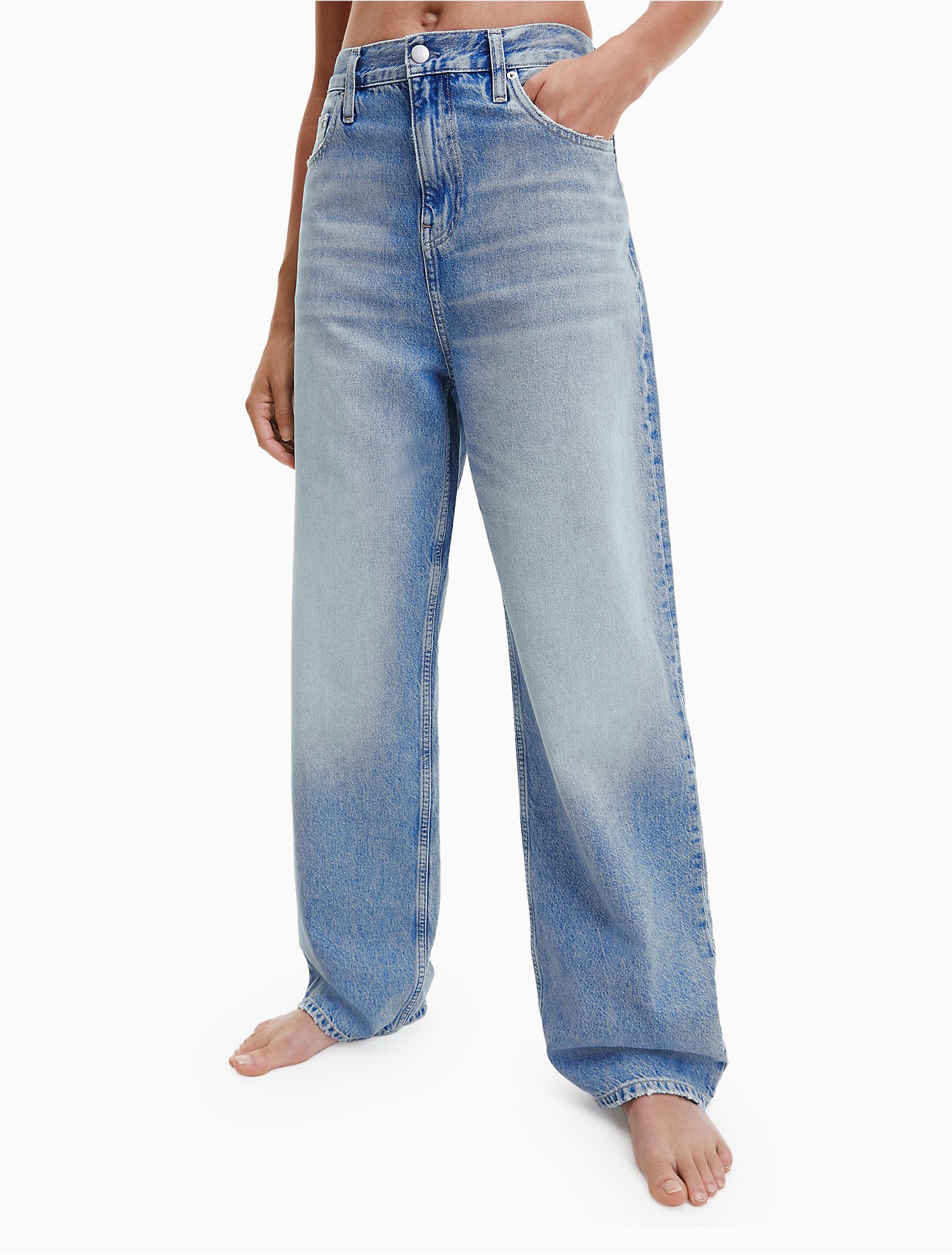 Light Wash High Rise Relaxed Jeans | Calvin Klein® USA