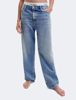 50.0% OFF on CALVIN KLEIN Men's 90'S Straight Fit Jeans Light blue
